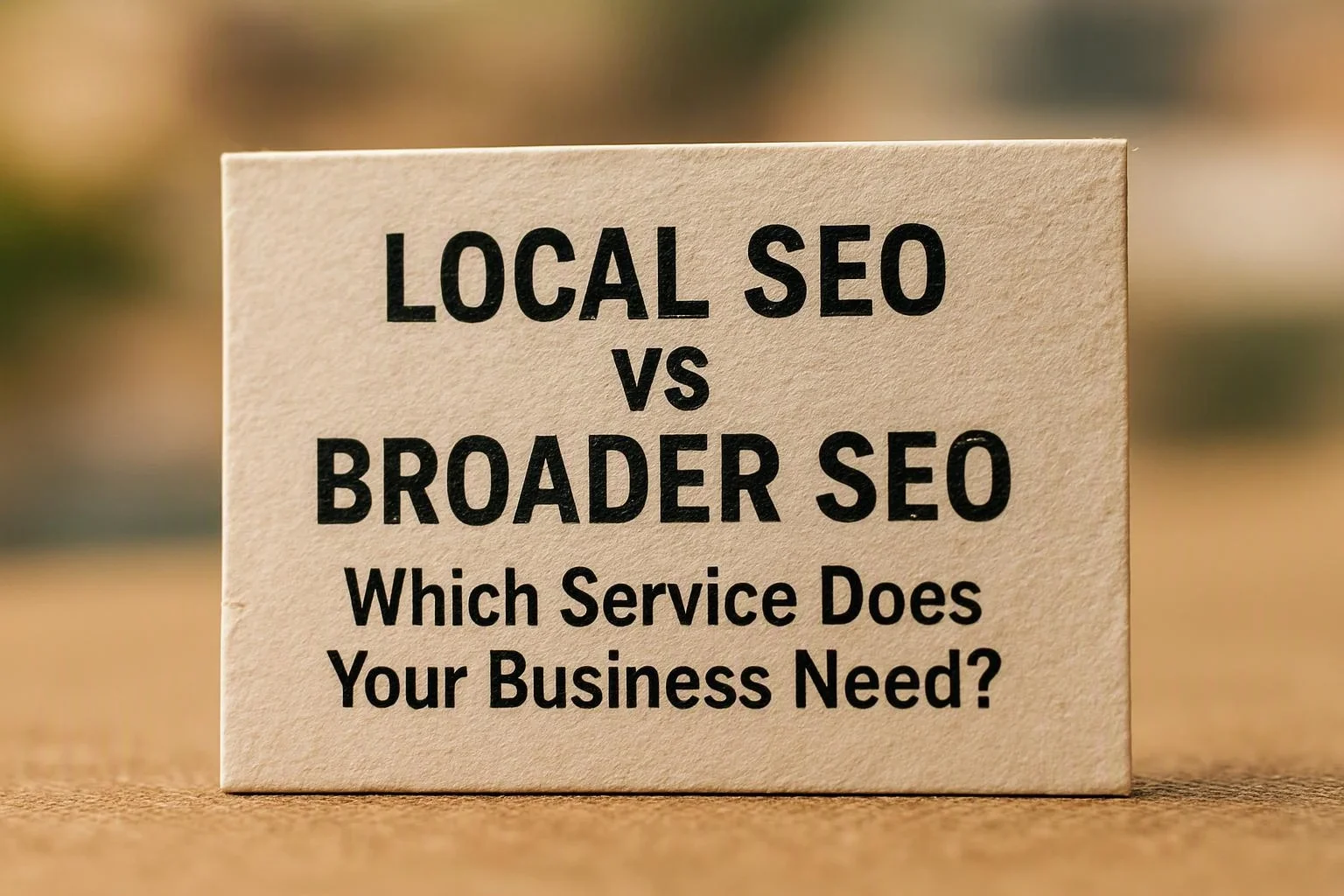Local SEO vs Broader SEO: Which Service Does Your Business Need? Adelaide, South Australia
